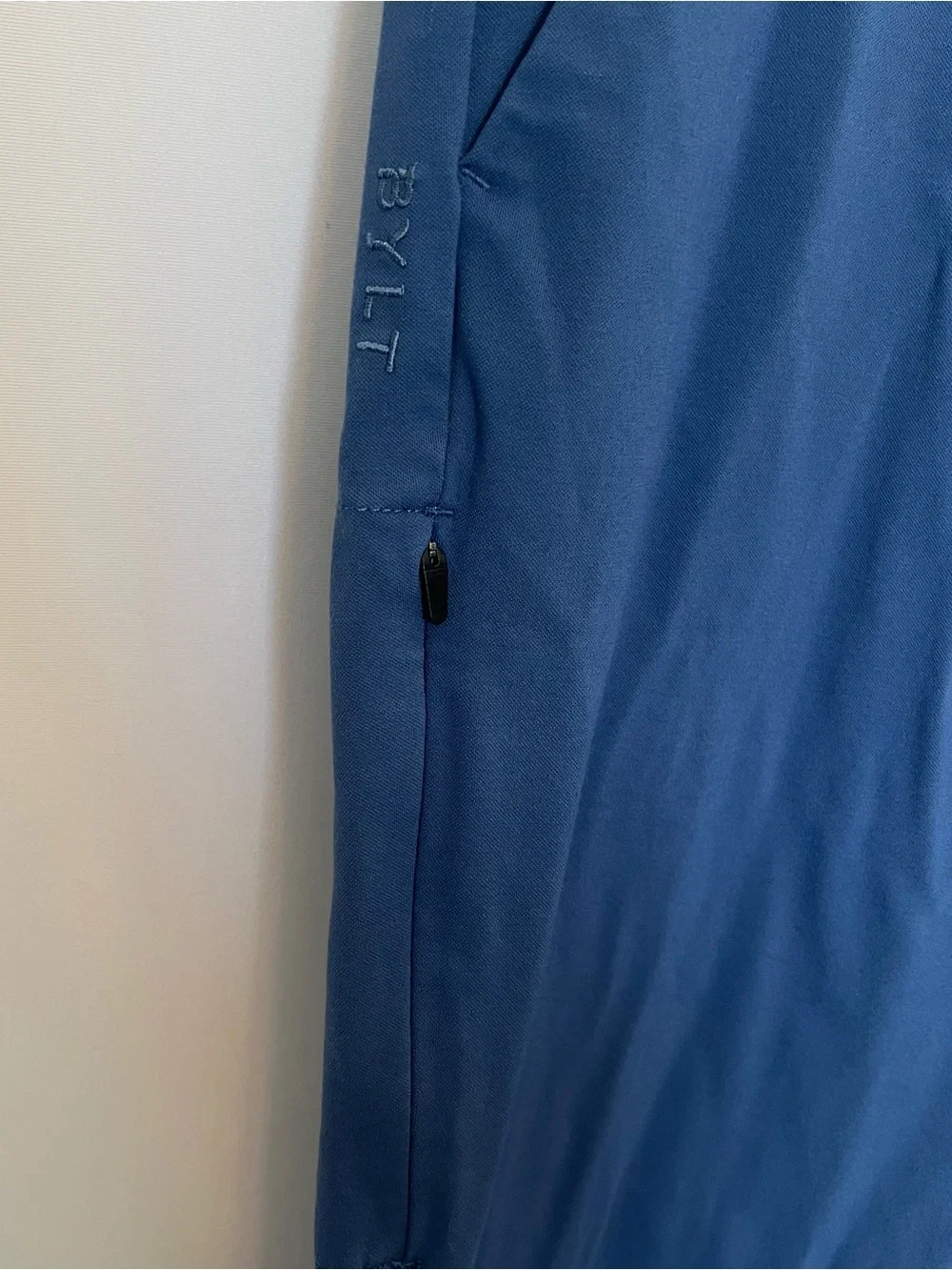 BYLT Premium Basics Everyday Pant 2.0 Slim Fit Flat Front Men Pants 33 Blue/Teal - Picture 4 of 9